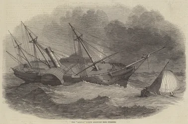 Die Acadia, nordamerikanischer Postdampfer